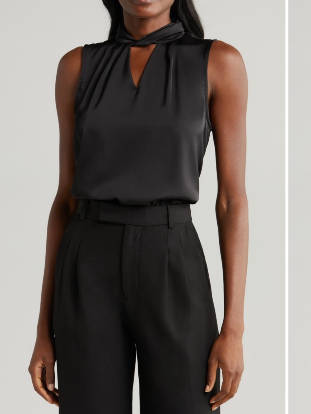 Halogen® Twist Neck Sleeveless Blouse *BRIGHT WHITE*